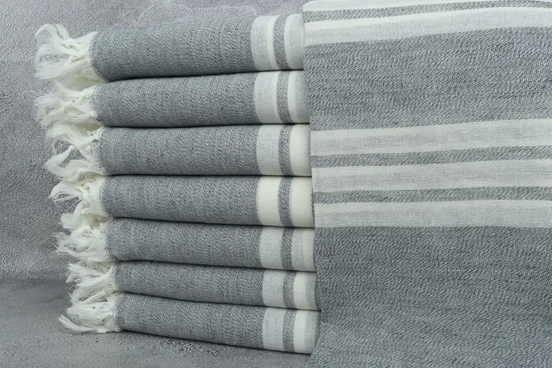 Personalized Beach Towel, Luxury Beach Towel, Towel With Name, Fouta towel, Valentines Day Gift, Bachelorette Party Gift, 68x40 Cotton Striped Towel - 1