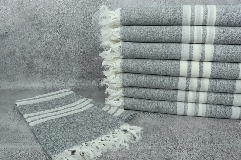 Personalized Beach Towel, Luxury Beach Towel, Towel With Name, Fouta towel, Valentines Day Gift, Bachelorette Party Gift, 68x40 Cotton Striped Towel - 2