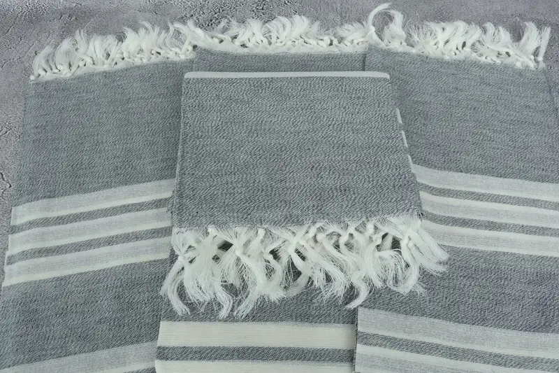 Personalized Beach Towel, Luxury Beach Towel, Towel With Name, Fouta towel, Valentines Day Gift, Bachelorette Party Gift, 68x40 Cotton Striped Towel - 4