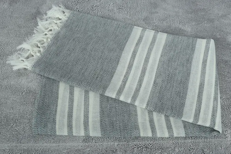 Personalized Beach Towel, Luxury Beach Towel, Towel With Name, Fouta towel, Valentines Day Gift, Bachelorette Party Gift, 68x40 Cotton Striped Towel - 6