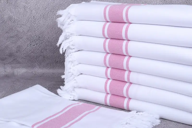 Turkish Towel Set, Cotton towel, Unique Gift, Handmade Gift, Unique Wedding Gift, 70x40 Cotton Striped Towel, Personalized Turkish Towel, Gym Towel - 2