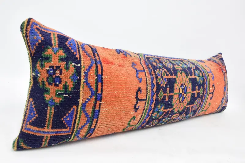Outdoor Throw Pillow Case, Outdoor Bolster Pillow, 16x48 Red Cushion Case, Kilim Pillow, Kilim Cushion Sham, Turkish Pillow, Pillow Sham - 3