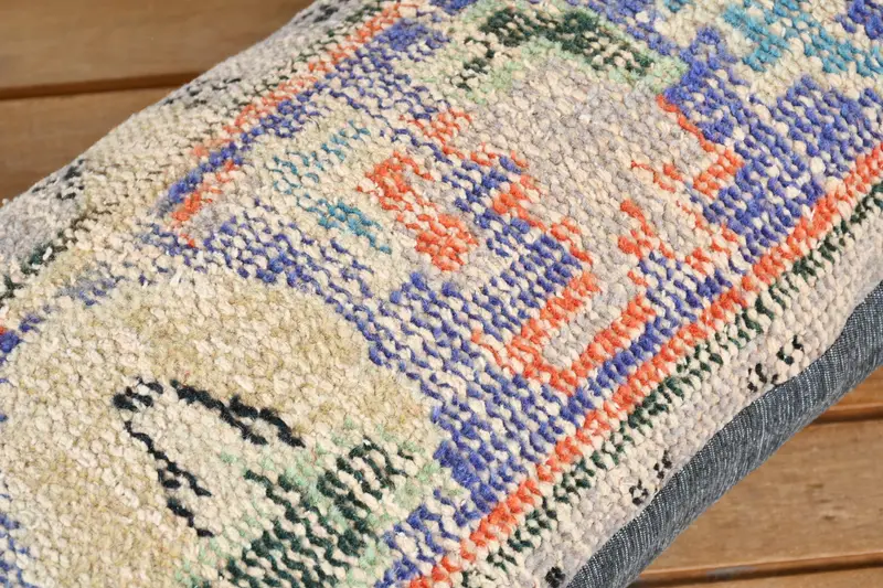 12x24 Blue Pillow Cover, Hippie Throw Pillow Case, Ethnical Kilim Rug Pillow, Vintage Kilim Throw Pillow, Pillow, Home Decor Pillow - 3