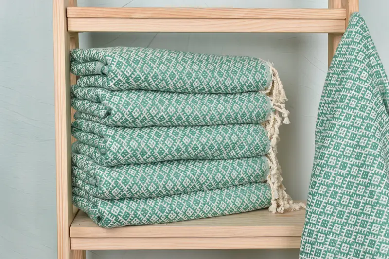 Organic towel, Handwoven Turkish Towel, Turkish towel, Wedding Towel, Organic Cotton Towel, 70x40 Cotton Diamond Towel, Fouta towel, Unique Gift - 1
