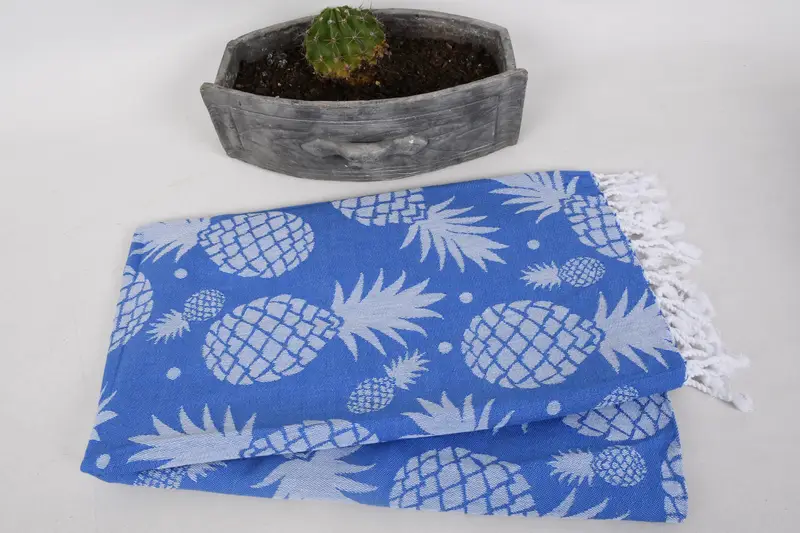 Embroidered Beach Towel, 70x36 Cotton Pineapple Design Towel, Best Beach Towel, Mother Of The Groom Gift, Bridesmaid Gifts, Sand-resistant towel - 6
