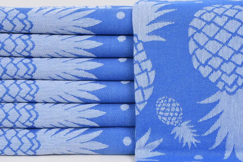 Embroidered Beach Towel, 70x36 Cotton Pineapple Design Towel, Best Beach Towel, Mother Of The Groom Gift, Bridesmaid Gifts, Sand-resistant towel - 1