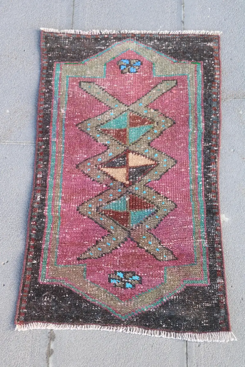 Rosa abstrakter Teppich, 1,5 x 2,6 Fuß, schicke Heimdekoration