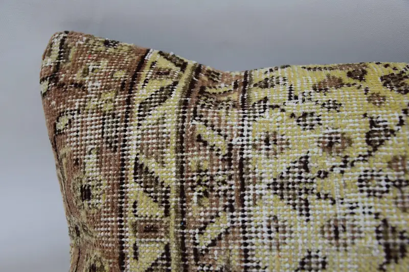 Cushion, Turkish Rugs Cushion Case, 16x48 Beige Pillow Sham, Pillow for Sofa, Vintage Pillow, Neutral Throw Pillow, Handmade Kilim Cushion - 2