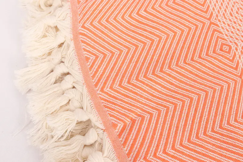Woven Throw Blanket, Beach Bachelorette Party Decorations, Boho Throw Blankets, 92x80 Cotton Diamond Towel, Engagement Gift, Throw Blanket - 7