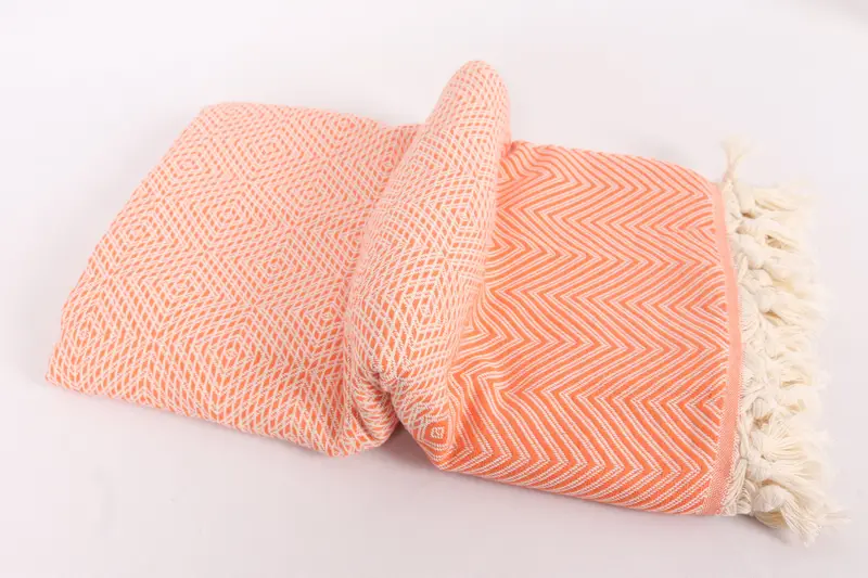Woven Throw Blanket, Beach Bachelorette Party Decorations, Boho Throw Blankets, 92x80 Cotton Diamond Towel, Engagement Gift, Throw Blanket - 6