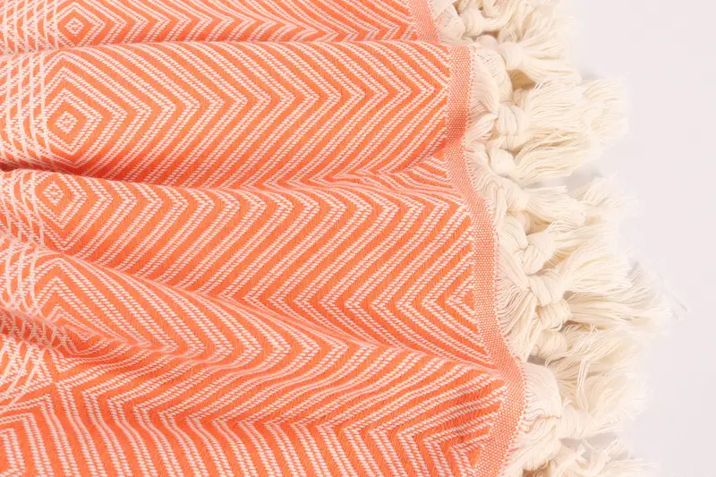 Woven Throw Blanket, Beach Bachelorette Party Decorations, Boho Throw Blankets, 92x80 Cotton Diamond Towel, Engagement Gift, Throw Blanket - 8