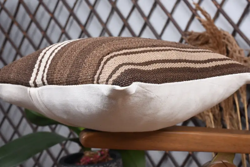 Ethnic Throw Pillow Case, Interior Designer Pillow, Pillow Cover, Natural Cushion Cover, Turkish Pillow, 12x12 Brown Pillow Cover, Antique Pillows - 6