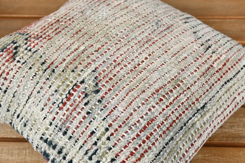 Pillow Case, Ethnical Kilim Rug Pillow, Vintage Kilim Pillow, Luxury Pillow Case, 12x12 Beige Pillow Cover, Boho Pillow - 3
