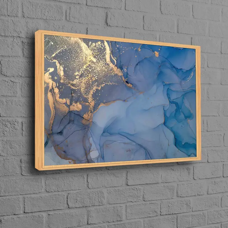 Lienzo impreso de mármol de lujo elegante: adorno de arte abstracto