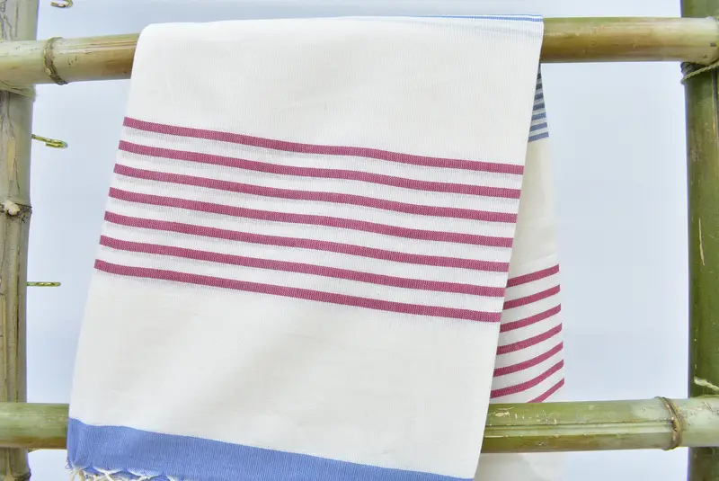 Personalized Towel, Summer Towel, Turkish Towel Beach, Home Gift, Eco-friendly Turkish peshtemal towel, Peshtemal Towel, 70x40 Cotton Striped Towel - 7