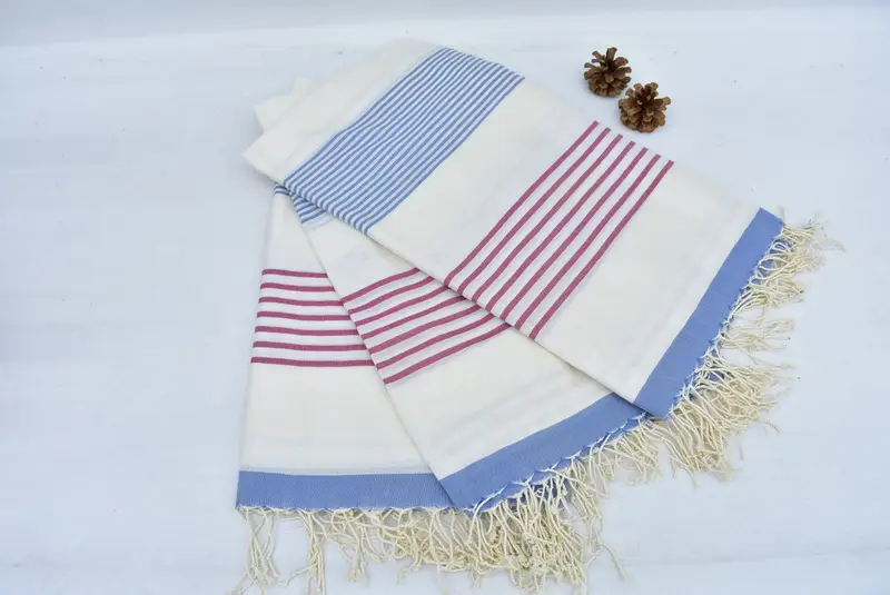 Personalized Towel, Summer Towel, Turkish Towel Beach, Home Gift, Eco-friendly Turkish peshtemal towel, Peshtemal Towel, 70x40 Cotton Striped Towel - 5
