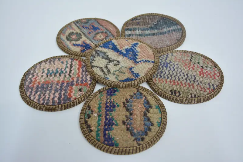 Montaña rusa Kilim azul y beige, montaña rusa única de decoración del hogar Boho