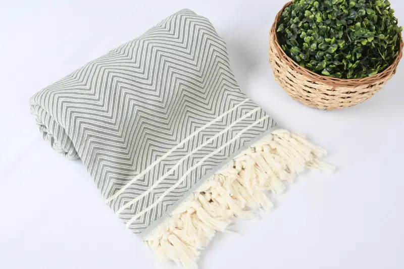 96x70 Cotton Diamond Towel, First Wedding Anniversary Gift, Throw Blanket Couch, Maid Of Honor Gift, Wedding Favors, Decorative Blanket - 3