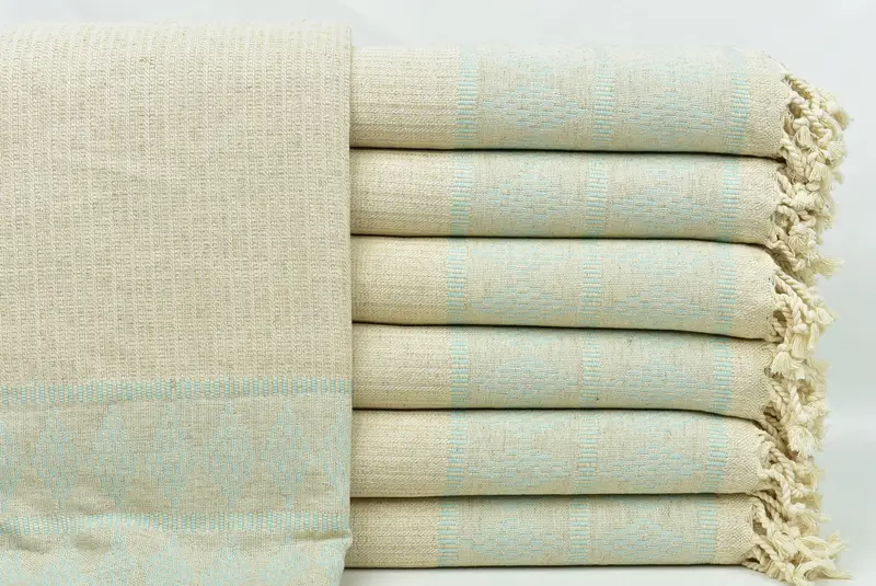 Beach Size Towel, 70x36 Linen Kilim Design Towel, Boyfriend Christmas Gift, Absorbent towel, Quick-dry towel, Monogram Turkish Towel, Organic Towel - 1