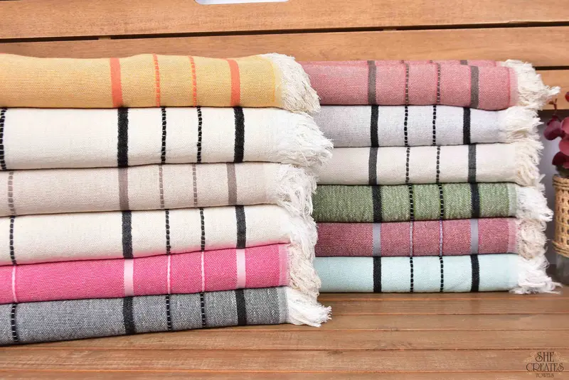 Lightweight Turkish towel, Personalize Gift, Wedding Favors, 70x40 Cotton Striped Towel, Gift For The Home Decor, Travel towel, Girls Weekend Favors - 1
