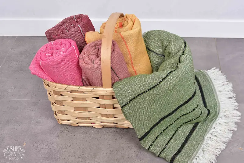 Lightweight Turkish towel, Personalize Gift, Wedding Favors, 70x40 Cotton Striped Towel, Gift For The Home Decor, Travel towel, Girls Weekend Favors - 7