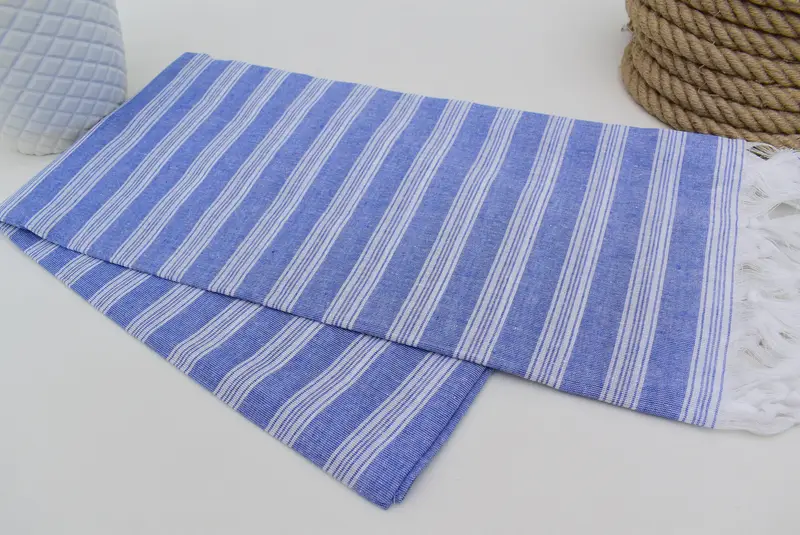 Antibacterial Turkish peshtemal towel, Handmade Gift, Xmas Gifts, Best Friend Gift, Spa Towel, 70x40 Cotton Striped Towel, Personalized Towel - 3