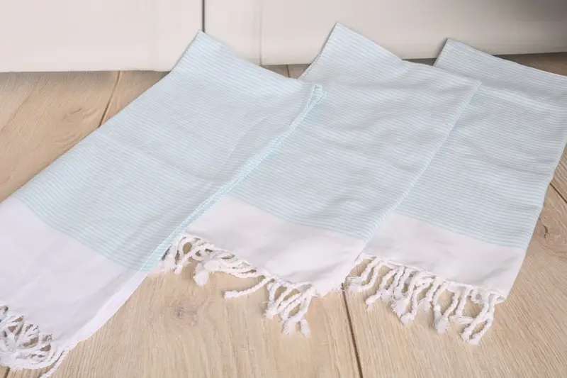 Bridal Shower Favors, Small Bath Towels, Merry Christmas Gifts, Wedding Gift, Bathroom Towels, Monogrammed Turkish Towel, 40x18 Cotton Striped Towel - 6