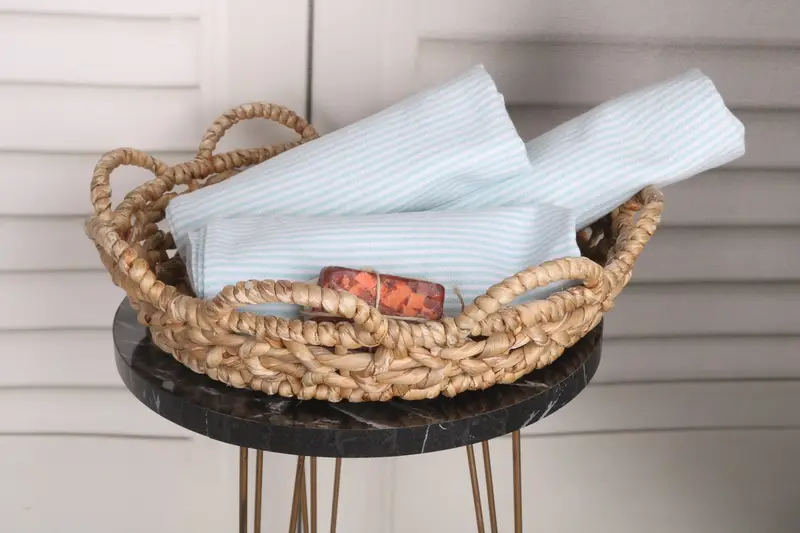 Bridal Shower Favors, Small Bath Towels, Merry Christmas Gifts, Wedding Gift, Bathroom Towels, Monogrammed Turkish Towel, 40x18 Cotton Striped Towel - 4
