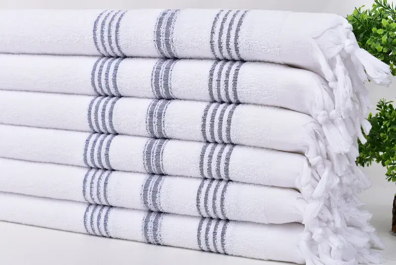 Personalized Dish Towel, Engagement Gift, Gym Towel, Small Bath Towels, Gifts For Him, Personalized Kitchen Towel, 40x18 Cotton Striped Terry Towel - 3