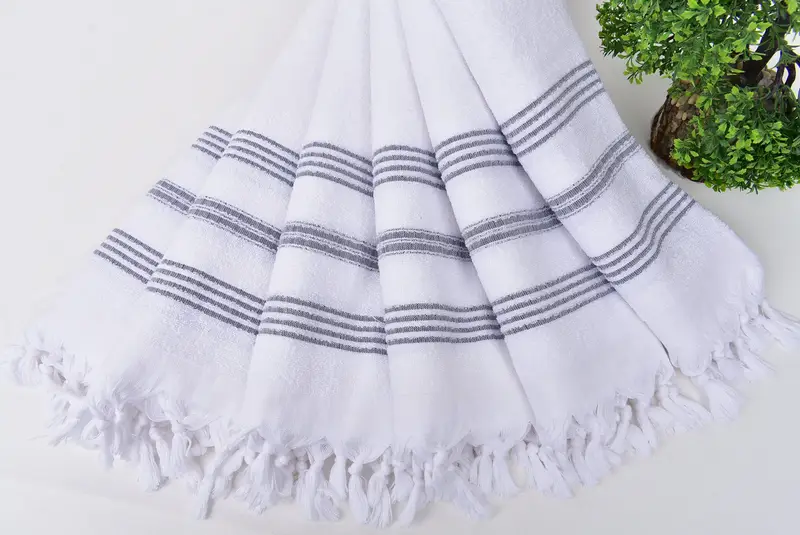 Personalized Dish Towel, Engagement Gift, Gym Towel, Small Bath Towels, Gifts For Him, Personalized Kitchen Towel, 40x18 Cotton Striped Terry Towel - 4
