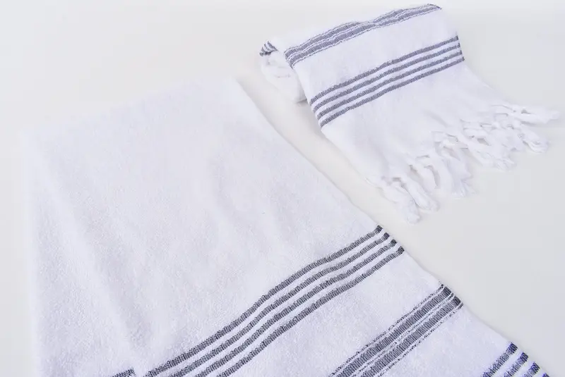 Personalized Dish Towel, Engagement Gift, Gym Towel, Small Bath Towels, Gifts For Him, Personalized Kitchen Towel, 40x18 Cotton Striped Terry Towel - 7