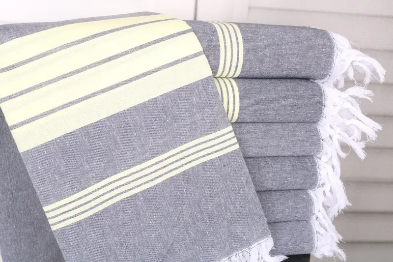 Hammam Towel USA, Travel Towel, Bridesmaid Gifts, Absorbent Turkish towel, 68x36 Cotton Striped Towel, Birthday Gift, Personalized Turkish Towel - 1
