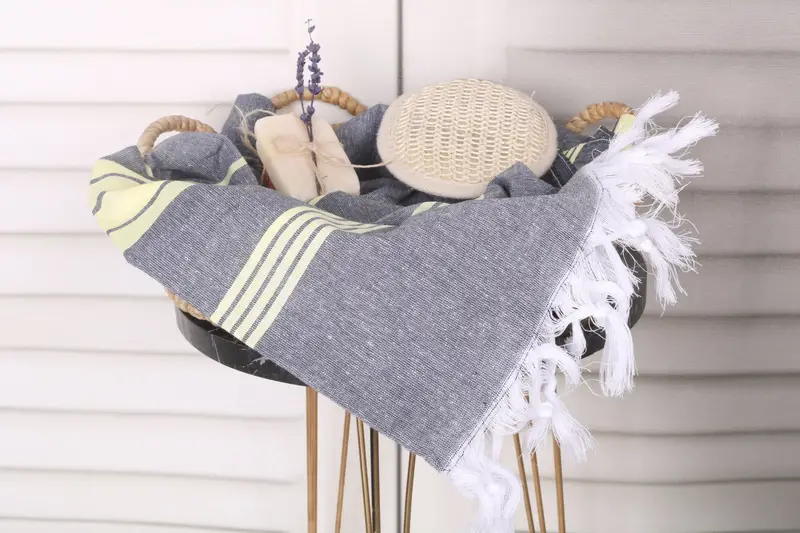 Hammam Towel USA, Travel Towel, Bridesmaid Gifts, Absorbent Turkish towel, 68x36 Cotton Striped Towel, Birthday Gift, Personalized Turkish Towel - 2