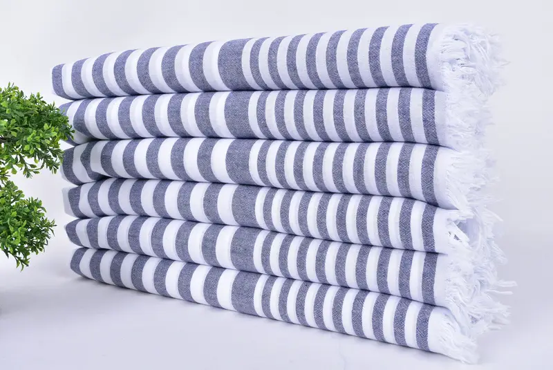 Bachelorette Party Decorations, Oversized Beach Towel, 68x40 Cotton Striped Towel, House Warming Gift, Spa Towel, Turkish bath towel, Organic towel - 3