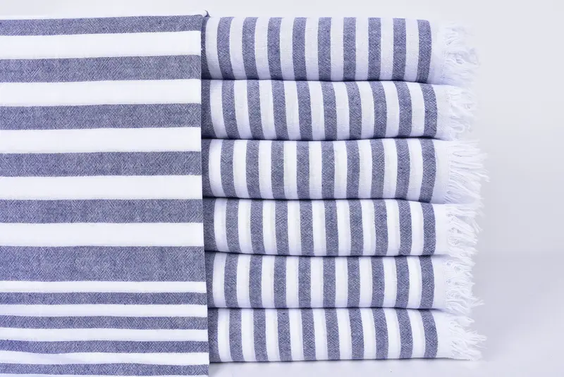 Bachelorette Party Decorations, Oversized Beach Towel, 68x40 Cotton Striped Towel, House Warming Gift, Spa Towel, Turkish bath towel, Organic towel - 1