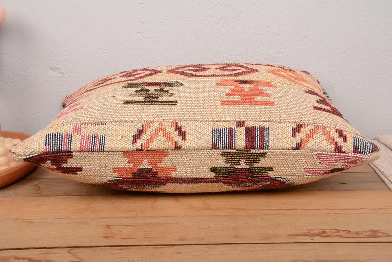 Geometric Embroidered Pillow, 16x24 Inches Decorative Pillow - 6