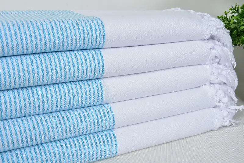 Cotton towel, Organic Turkish towel, Halloween Gifts, 70x40 Cotton Striped Towel, Handwoven Turkish Towel, Scarf Towel, Absorbent Turkish towel - 3