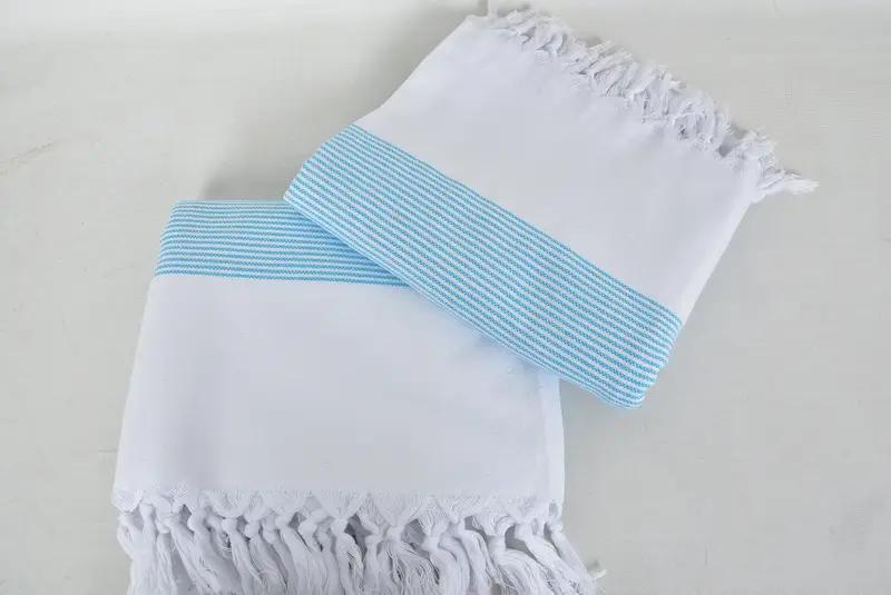 Cotton towel, Organic Turkish towel, Halloween Gifts, 70x40 Cotton Striped Towel, Handwoven Turkish Towel, Scarf Towel, Absorbent Turkish towel - 6
