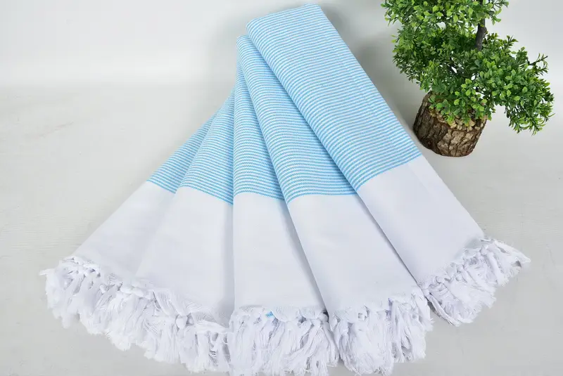 Cotton towel, Organic Turkish towel, Halloween Gifts, 70x40 Cotton Striped Towel, Handwoven Turkish Towel, Scarf Towel, Absorbent Turkish towel - 4