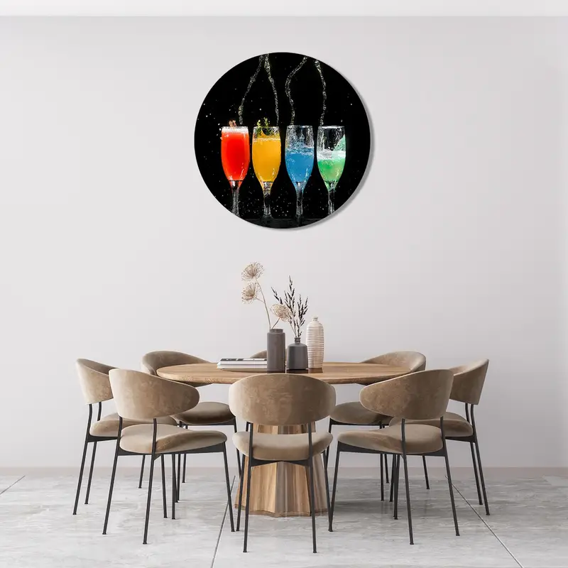 Elegant Printed Glass: Modern Bar & Kitchen Essential