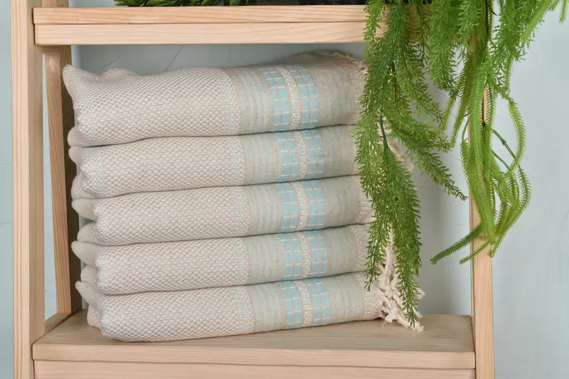 Handwoven organic Turkish towel for spa, 68x40 Linen Striped Towel, Housewarming Gift, Turkish bath towel, Gift For Coworker, Best Beach Towel - 2