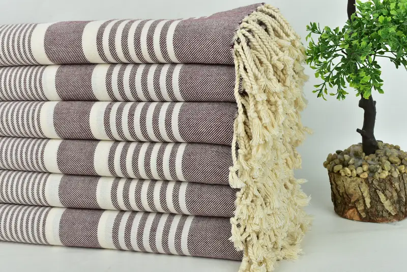 Turkish Bath Towel USA, Home Decor Gifts, Monogrammed Beach Towel, Organic Towel, Gift For Best Friend, 68x38 Cotton Striped Towel, Custom Towel - 3