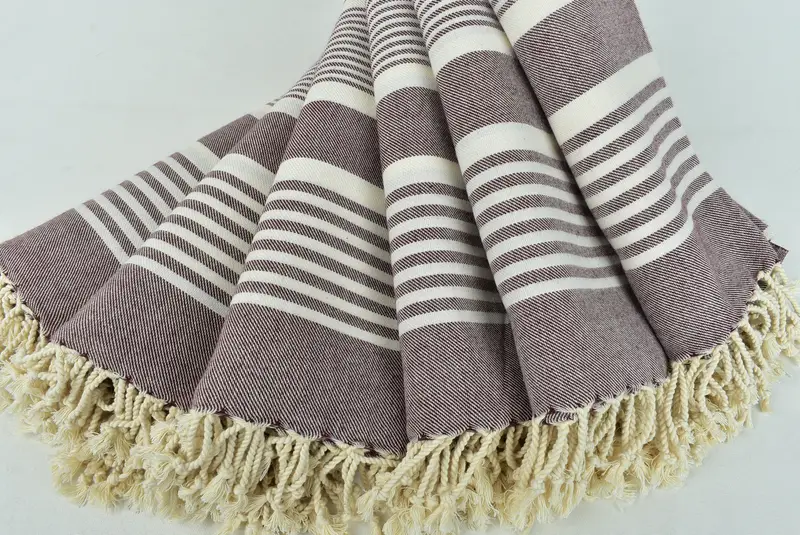 Turkish Bath Towel USA, Home Decor Gifts, Monogrammed Beach Towel, Organic Towel, Gift For Best Friend, 68x38 Cotton Striped Towel, Custom Towel - 4
