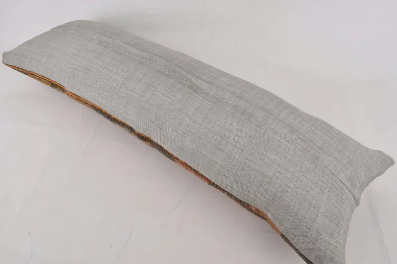 Comfy Throw Cushion Cover, Kilim Pillow Cover, 12x36 Brown Cushion Case, Vintage Kilim Pillow, Pillow for Sofa, Pillow Case - 7