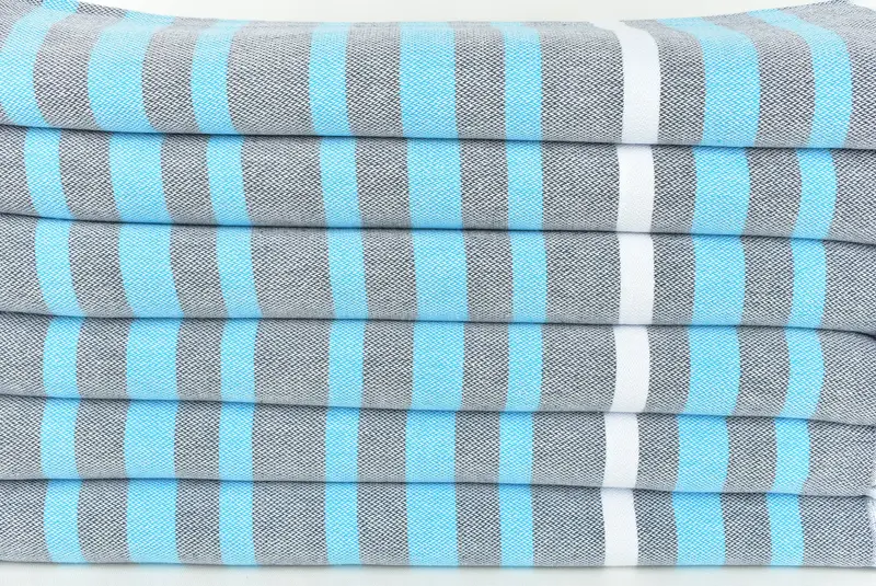 Housewarming Gift, Sand-free towel, 70x40 Cotton Striped Towel, Turkish fouta towel for outdoor use, Turkish beach towel, Personalised Gift - 2
