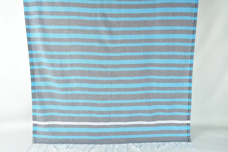 Housewarming Gift, Sand-free towel, 70x40 Cotton Striped Towel, Turkish fouta towel for outdoor use, Turkish beach towel, Personalised Gift - 8