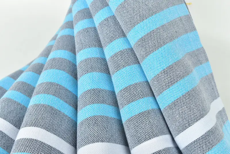 Housewarming Gift, Sand-free towel, 70x40 Cotton Striped Towel, Turkish fouta towel for outdoor use, Turkish beach towel, Personalised Gift - 5