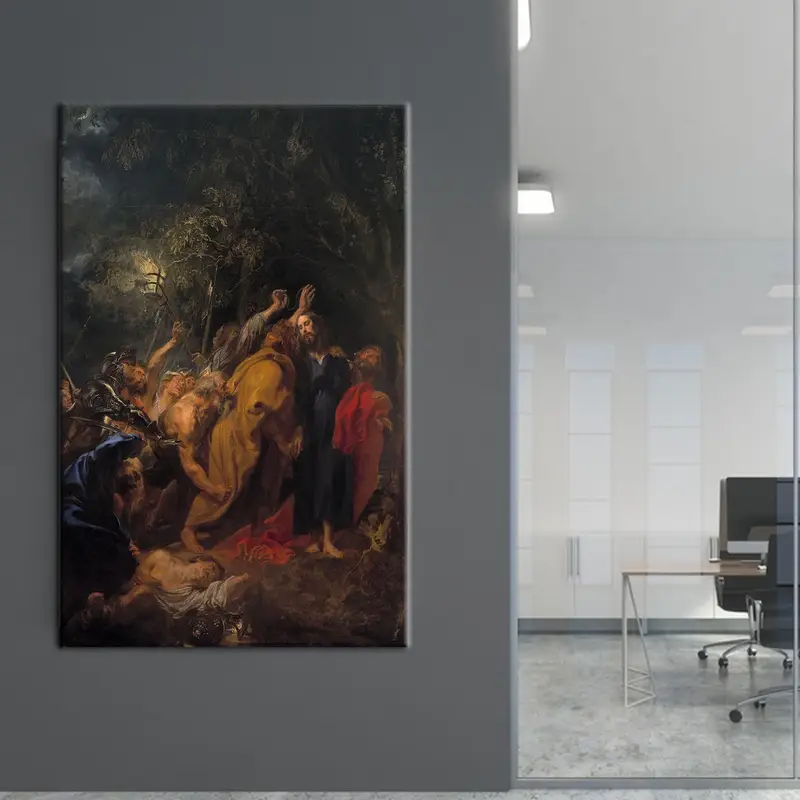 神聖なアート キャンバス: ジョット & ヴァン ダイクにインスピレーションを得たプリント