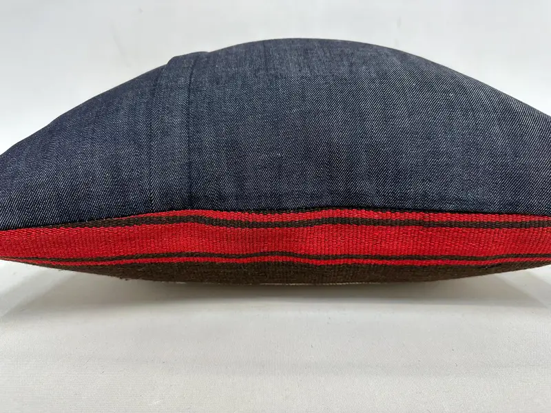 Cushion Cover, 20x20 Red Pillow Sham, Handmade Rug Seat Cushion, Kilim Pillow Cover, Ethnical Kilim Rug Pillow, Vintage Pillow - 7