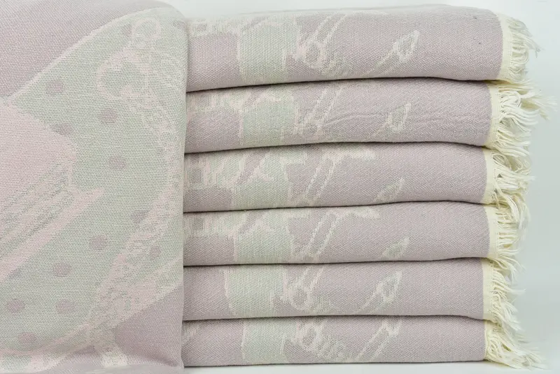 Bachelorette Party Items, Monogram Blanket, Turkish Bedcover, Housewarming Gift, Grandma Gift, Throw Blanket, 88x64 Cotton Make-Up Patterned Towel - 3